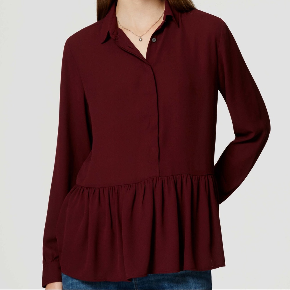 Loft Peplum Utility Blouse